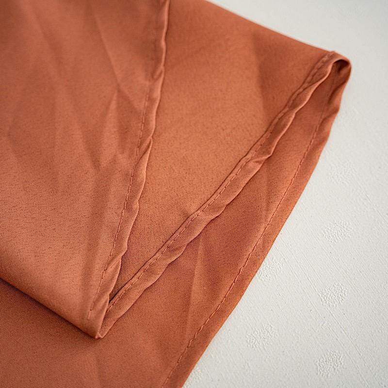 108" Polyester Round Tablecloth Wedding Party Table Linens - Terracotta TAB_108_TERC_POLY