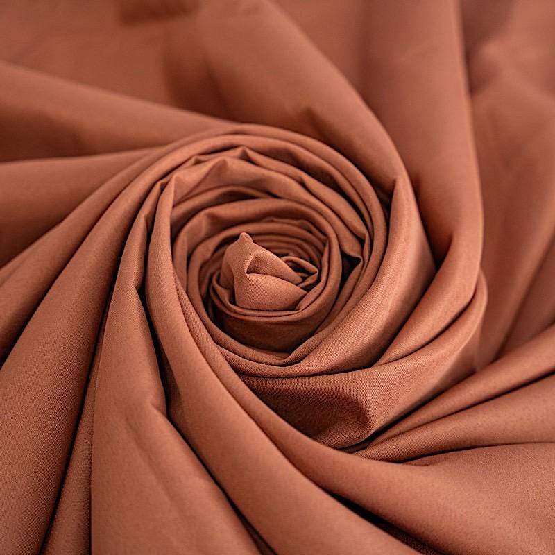 108" Polyester Round Tablecloth Wedding Party Table Linens - Terracotta TAB_108_TERC_POLY