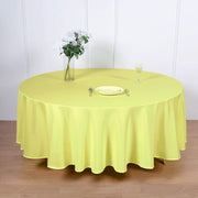 108" Polyester Round Tablecloth Wedding Party Table Linens - Yellow TAB_108_YEL_POLY