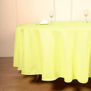 108" Polyester Round Tablecloth Wedding Party Table Linens - Yellow TAB_108_YEL_POLY