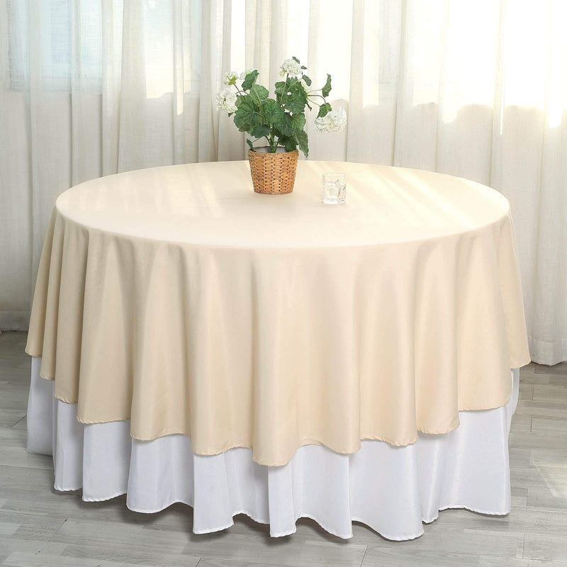 108" Polyester Round Tablecloth Wedding Party Table Linens