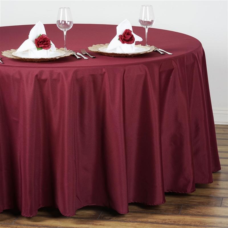 108" Polyester Round Tablecloth Wedding Party Table Linens
