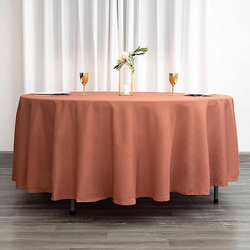 108" Polyester Round Tablecloth Wedding Party Table Linens