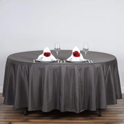 108" Polyester Round Tablecloth Wedding Party Table Linens - Charcoal Grey TAB_108_044_POLY