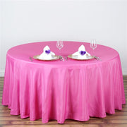 108" Polyester Round Tablecloth Wedding Party Table Linens - Fuchsia TAB_108_FUSH_POLY