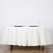 108" Polyester Round Tablecloth Wedding Party Table Linens - Ivory TAB_108_IVR_POLY