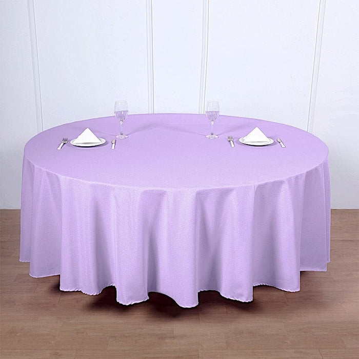 108" Polyester Round Tablecloth Wedding Party Table Linens TAB_108_LAV_POLY