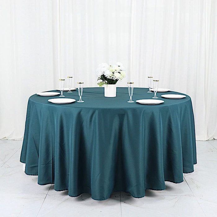 108" Polyester Round Tablecloth Wedding Party Table Linens TAB_108_PCOK_POLY