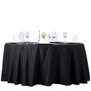 108" Premium Polyester Round Tablecloth Wedding Party Table Linens - Black TAB_108_BLK_PRM