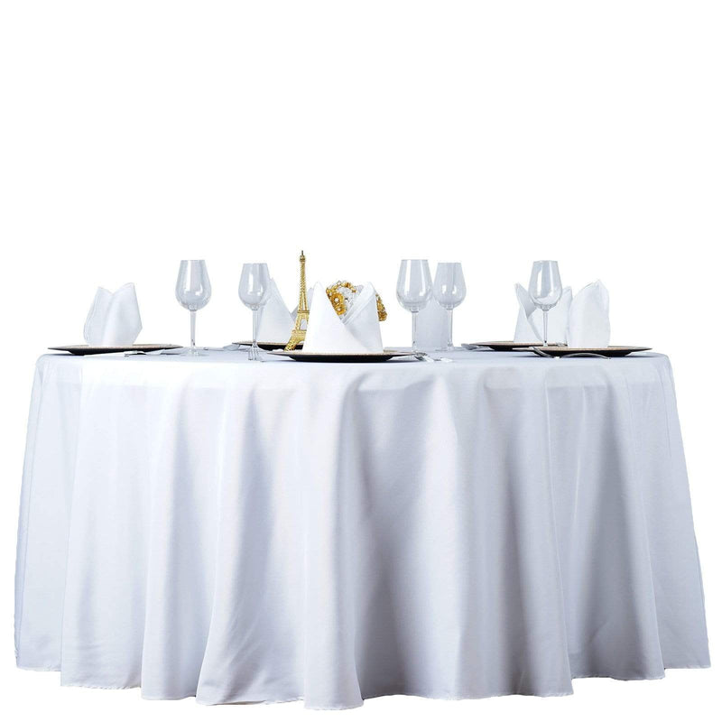 108" Premium Polyester Round Tablecloth Wedding Party Table Linens