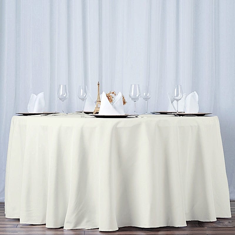 108" Premium Polyester Round Tablecloth Wedding Party Table Linens