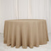 108" Round Faux Burlap Polyester Tablecloth - Natural TAB_JUTE03_108_NAT