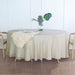 108" Round Premium Faux Burlap Polyester Tablecloth - Beige TAB_JUTE02_108_081