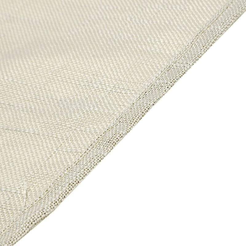 108" Round Premium Faux Burlap Polyester Tablecloth