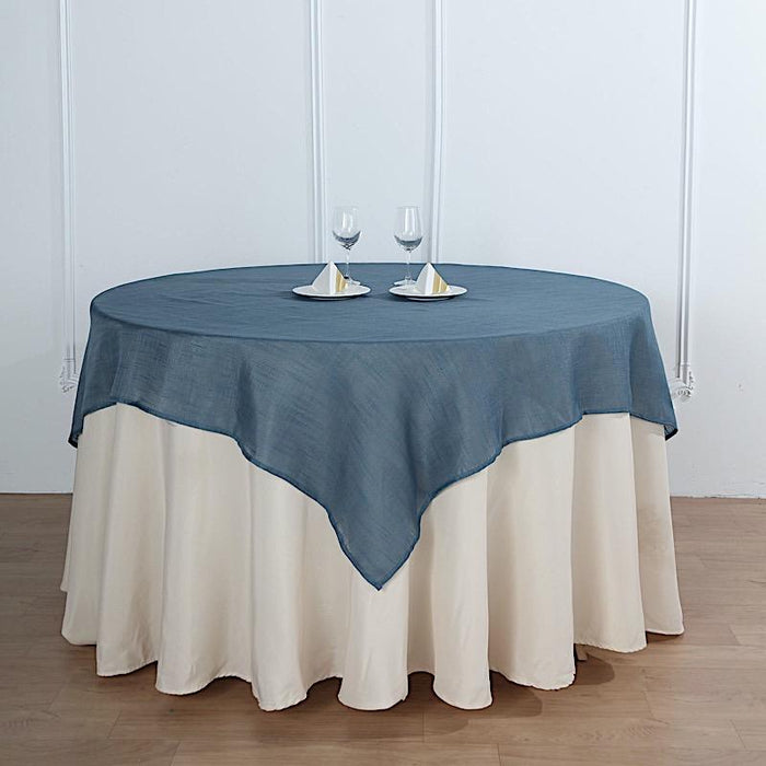 108" Round Premium Faux Burlap Polyester Tablecloth