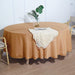 108" Round Premium Faux Burlap Polyester Tablecloth - Natural TAB_JUTE02_108_NAT