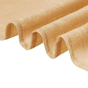 108" Round Premium Faux Burlap Polyester Tablecloth - Natural TAB_JUTE02_108_NAT