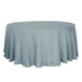 108" Round Premium Faux Burlap Polyester Tablecloth - Dusty Blue TAB_JUTE02_108_086