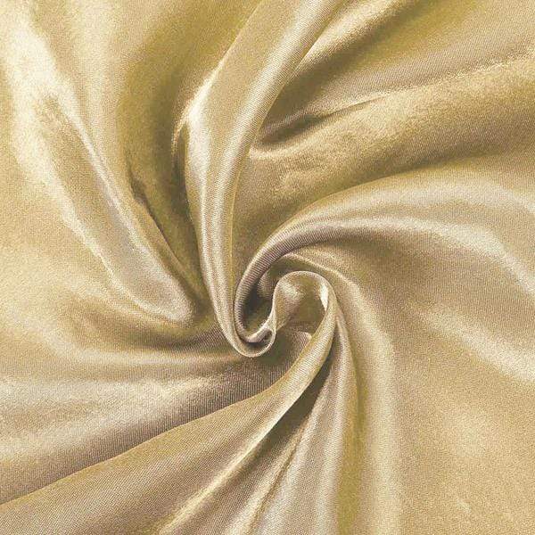 108" Satin Round Tablecloth Wedding Party Table Linens - Champagne TAB_STN108_CHMP