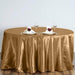 108" Satin Round Tablecloth Wedding Party Table Linens - Gold TAB_STN108_GOLD