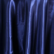 108" Satin Round Tablecloth Wedding Party Table Linens - Navy Blue TAB_STN108_NAVY