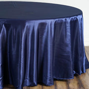 108" Satin Round Tablecloth Wedding Party Table Linens - Navy Blue TAB_STN108_NAVY