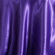 108" Satin Round Tablecloth Wedding Party Table Linens - Purple TAB_STN108_PURP