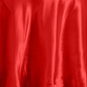 108" Satin Round Tablecloth Wedding Party Table Linens - Red TAB_STN108_RED