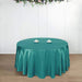 108" Satin Round Tablecloth Wedding Party Table Linens - Turquoise TAB_STN108_TURQ