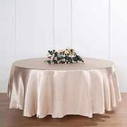 108" Satin Round Tablecloth Wedding Party Table Linens - Beige TAB_STN108_081