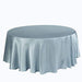 108" Satin Round Tablecloth Wedding Party Table Linens - Dusty Blue TAB_STN108_086
