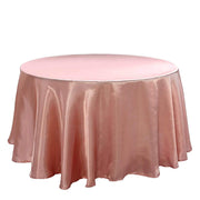 108" Satin Round Tablecloth Wedding Party Table Linens - Dusty Rose TAB_STN108_080