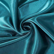 108" Satin Round Tablecloth Wedding Party Table Linens - Teal TAB_STN108_TEAL