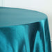 108" Satin Round Tablecloth Wedding Party Table Linens - Teal TAB_STN108_TEAL