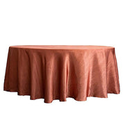 108" Satin Round Tablecloth Wedding Party Table Linens - Terracotta TAB_STN108_TERC