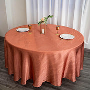 108" Satin Round Tablecloth Wedding Party Table Linens - Terracotta TAB_STN108_TERC