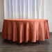 108" Satin Round Tablecloth Wedding Party Table Linens - Terracotta TAB_STN108_TERC