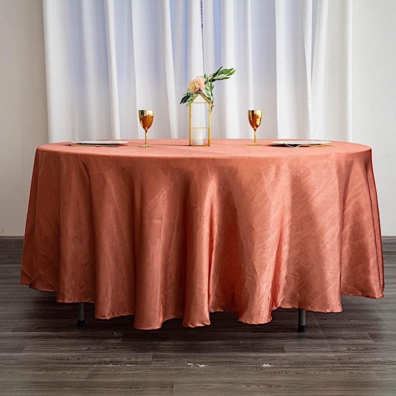 108" Satin Round Tablecloth Wedding Party Table Linens