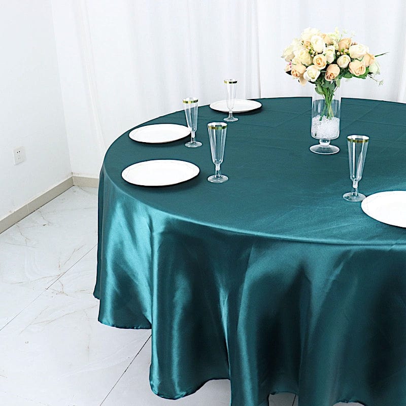108" Satin Round Tablecloth Wedding Party Table Linens