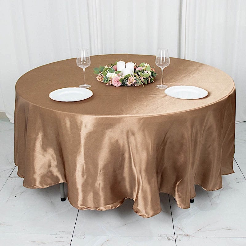 108" Satin Round Tablecloth Wedding Party Table Linens