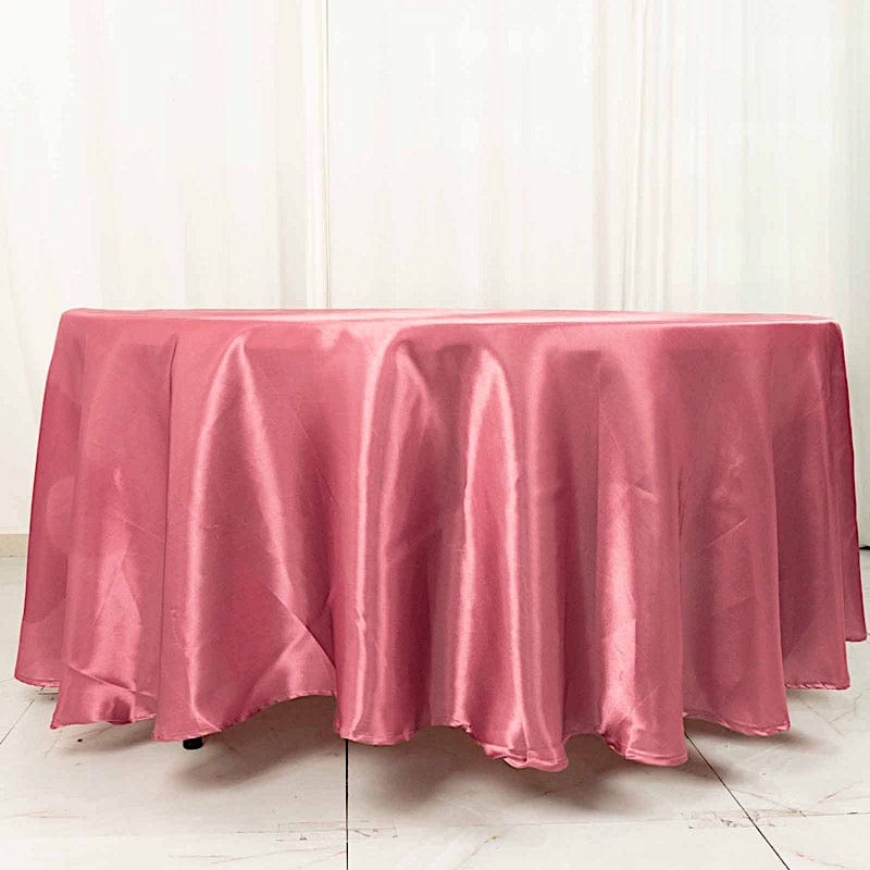 108" Satin Round Tablecloth Wedding Party Table Linens
