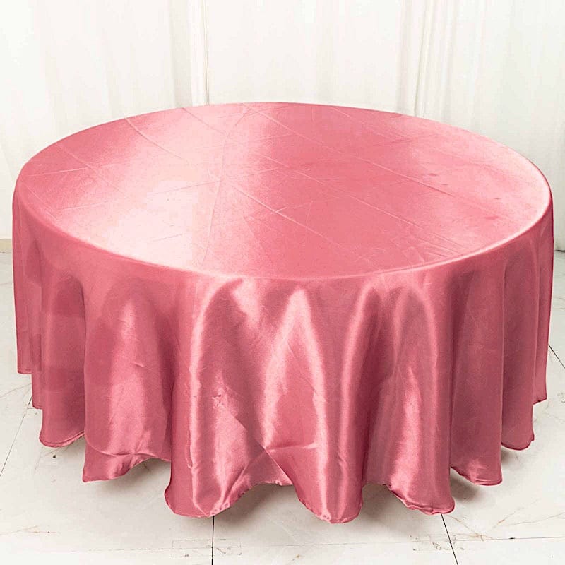 108" Satin Round Tablecloth Wedding Party Table Linens