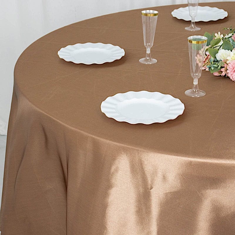108" Satin Round Tablecloth Wedding Party Table Linens