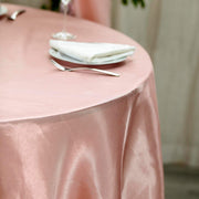 108" Satin Round Tablecloth Wedding Party Table Linens - Dusty Rose TAB_STN108_080