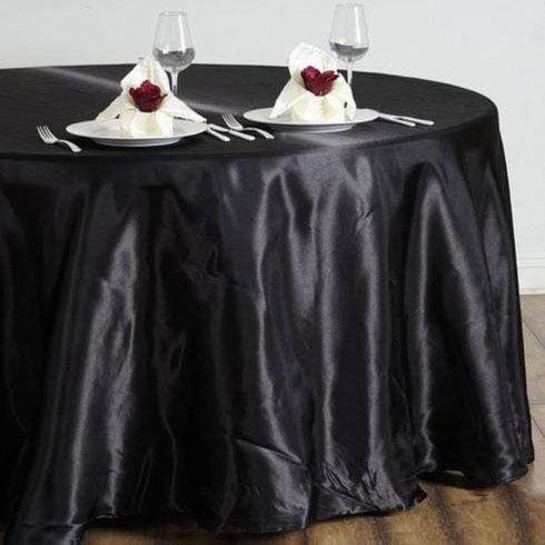 108 inches Round Satin Tablecloths