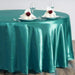 108" Satin Round Tablecloth Wedding Party Table Linens - Turquoise TAB_STN108_TURQ
