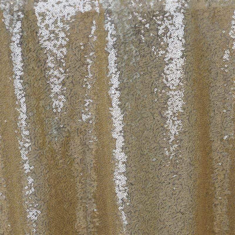 108" Sequined Round Tablecloth - Champagne TAB_02_108_CHMP