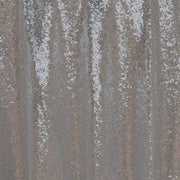 108" Sequined Round Tablecloth - Silver Light Gray TAB_02_108_SILV