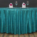 108" Sequined Round Tablecloth - Turquoise TAB_02_108_TURQ
