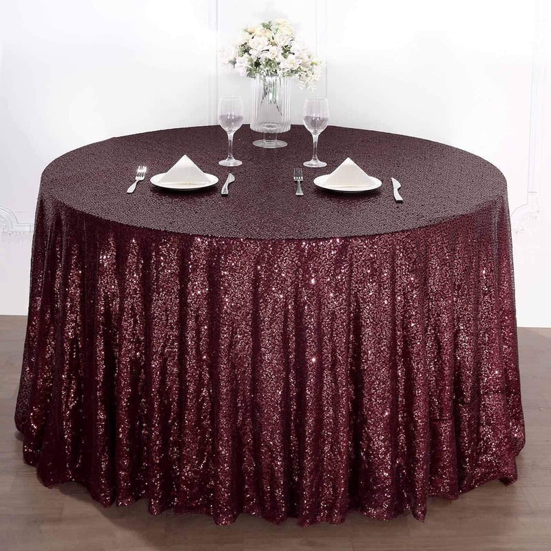 108" Sequined Round Tablecloth